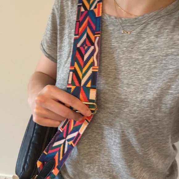 Wide Colorful Patterned Bag Strap - Picture 11 of 13